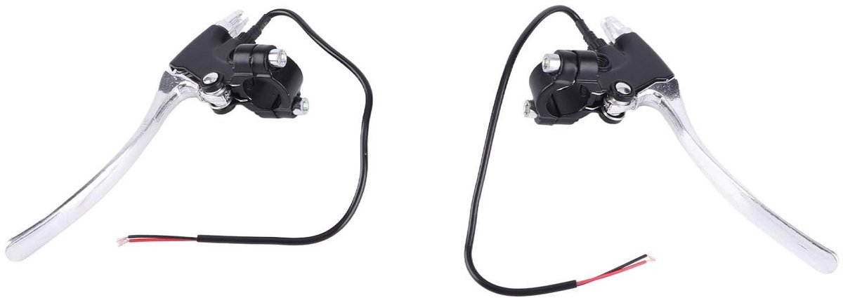 Dailygoods - Achterremhendel - Remhendel Vervangaccessoires - Ergonomisch Ontwerp - Zilver zwart - Geschikt voor Elektrische Fietsen - Handige Install...