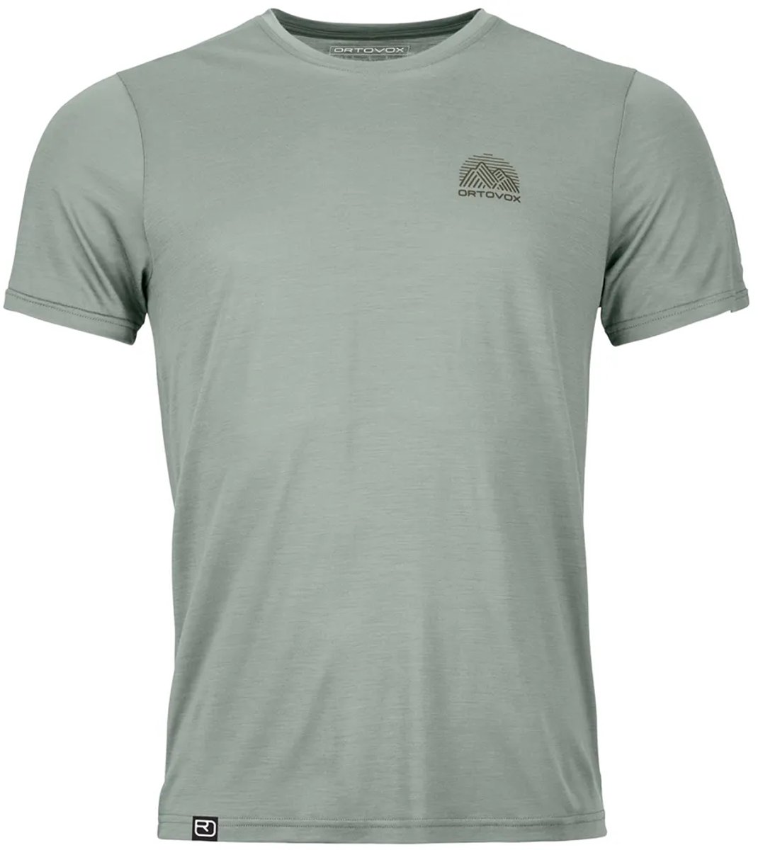 Ortovox 120 Cool Tec Mtn Stripe T-shirt Met Korte Mouwen Groen M Man