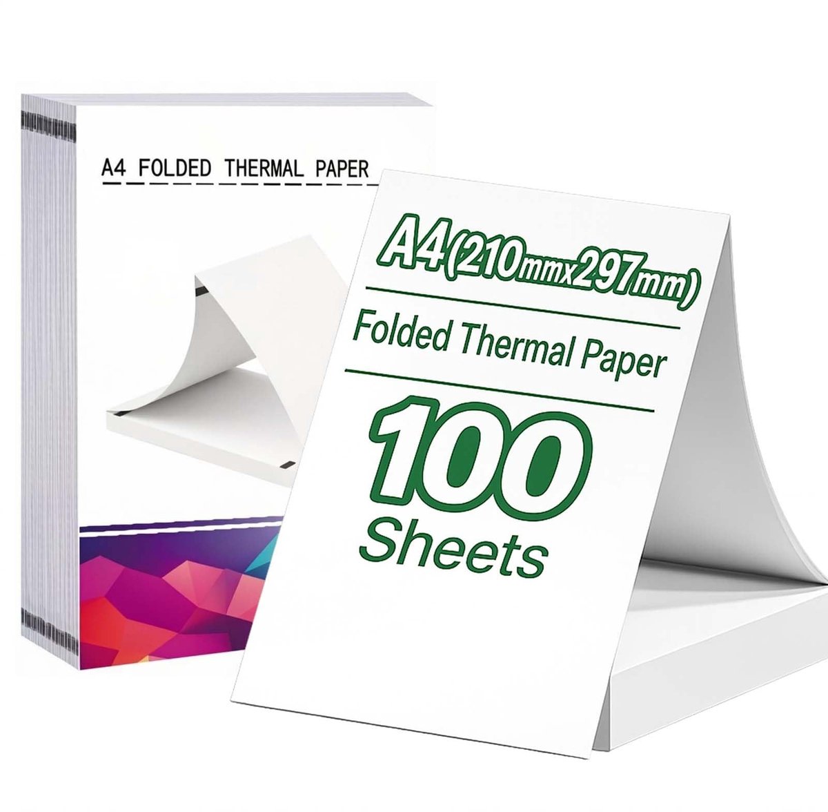 Dailygoods- Thermisch Papier A4 100 Vellen - BPA-vrij - Opvouwbaar - Printpapier - Thermisch Printerpapier - 210x297 mm