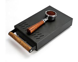 Dailygoods- Koffiediklade Professioneel - Knockbox - Afkloplade Roestvrij Staal - Koffiedik Container - 31,5 x 21 x 7 cm - 3,7 Liter Capaciteit - Knock Box