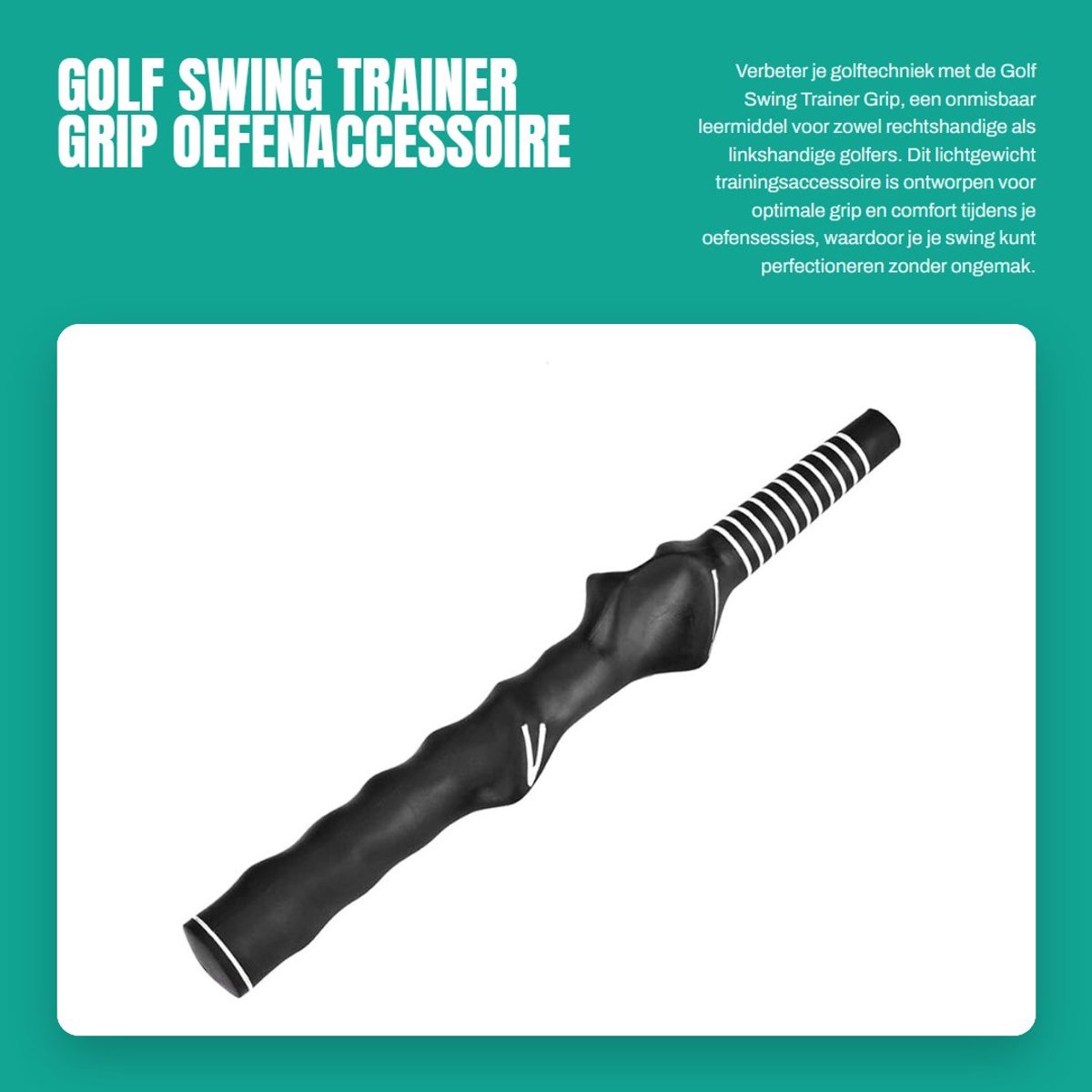 Dailygoods- Golf Swing Trainer Grip - Lichtgewicht Trainingsaccessoire - Rubber Materiaal - Ergonomisch Ontwerp - Comfortabele Grip - Verbeterde Houding