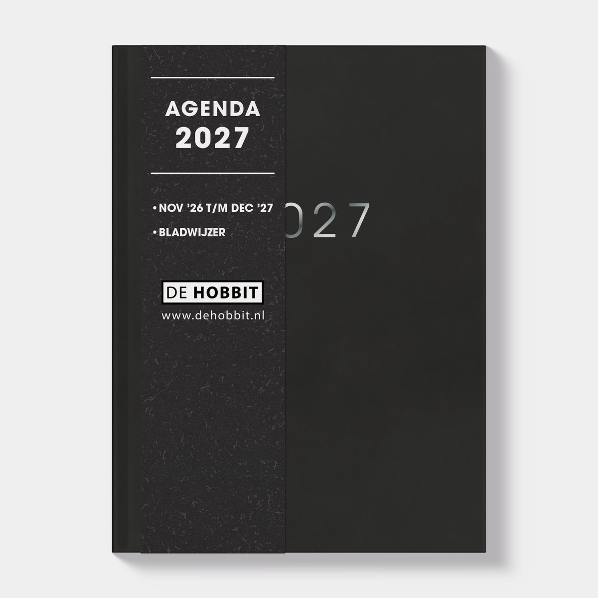 Hobbit - Pocket Agenda 2027 - Agenda A6 (14 x 10,5 cm) - 1 week op 2 pagina's - A6 agenda met harde kaft - Zwart