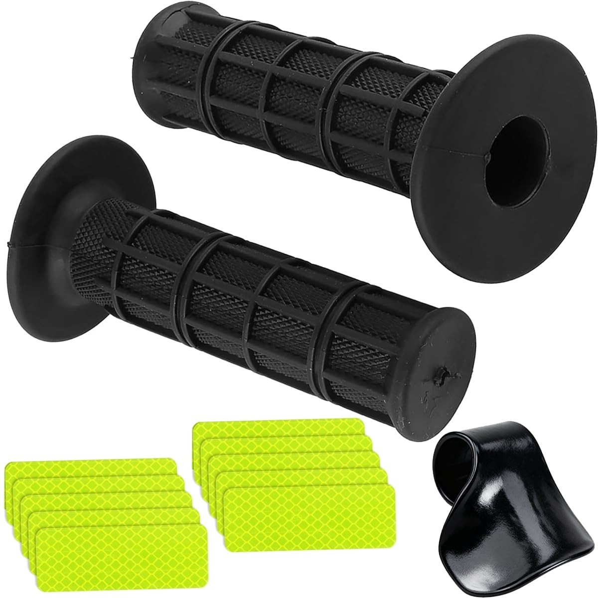Dailygoods- Stuurgrepen Antislip - Handgrepen Motorfiets - Gashendel Assistent - 7/8 Inch (22 mm) - Geschikt voor ATV/Quad - Inclusief Reflecterende Stickers - Handvatten
