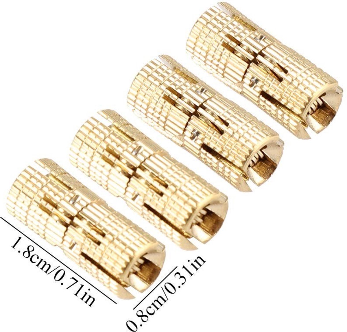 Dailygoods- Scharnier 180° - Verborgen Scharnier - Koper - Scharnier Reparatie Plaat - Scharnier Boormal - Duurzaam en Roestvrij