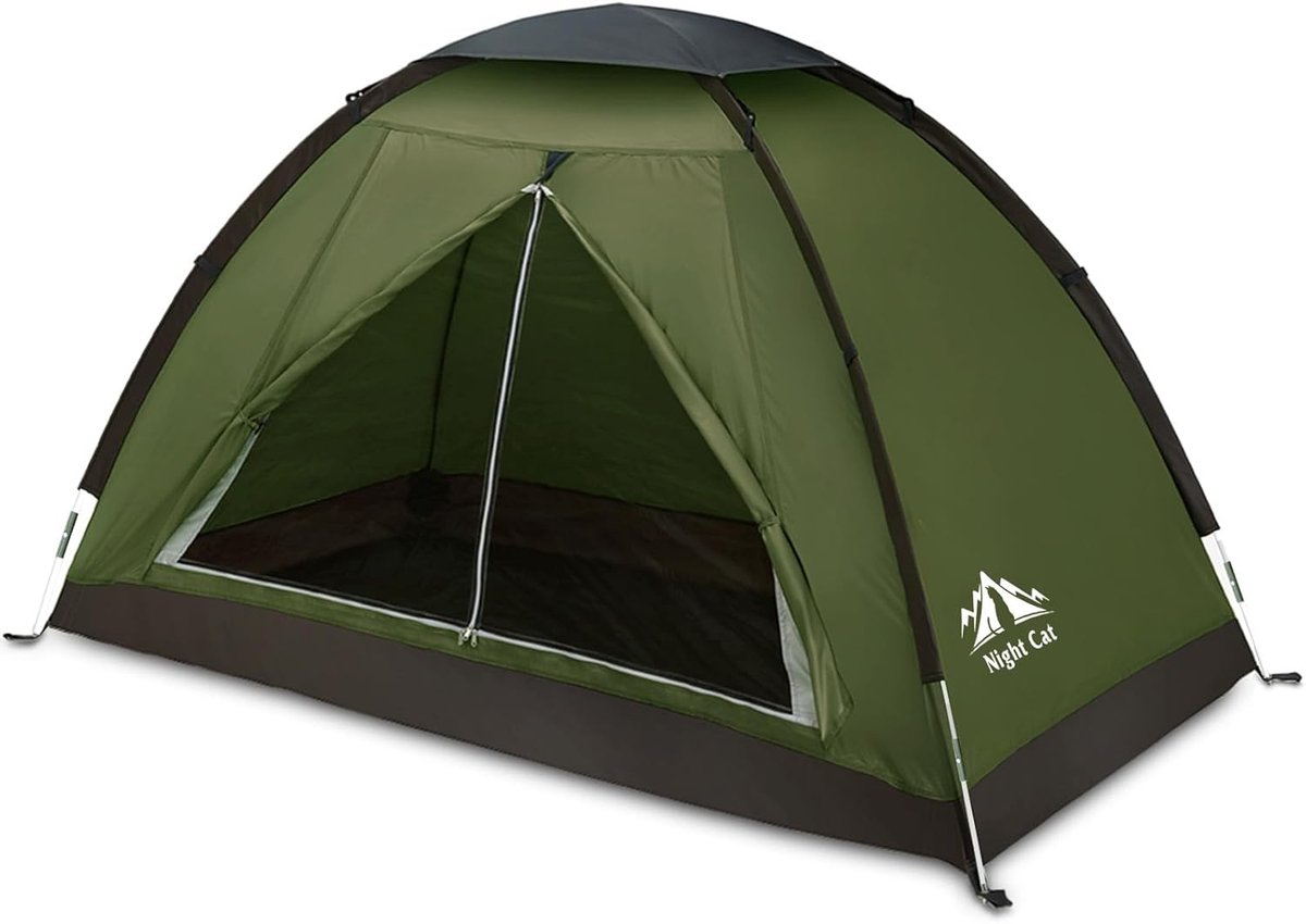Night Cat 2 Persoon Kampeer Tent: Waterdichte Rugzaktent voor 2 Man Lichtgewicht Eenvoudige Opzet Wandelingen in de Achtertuin