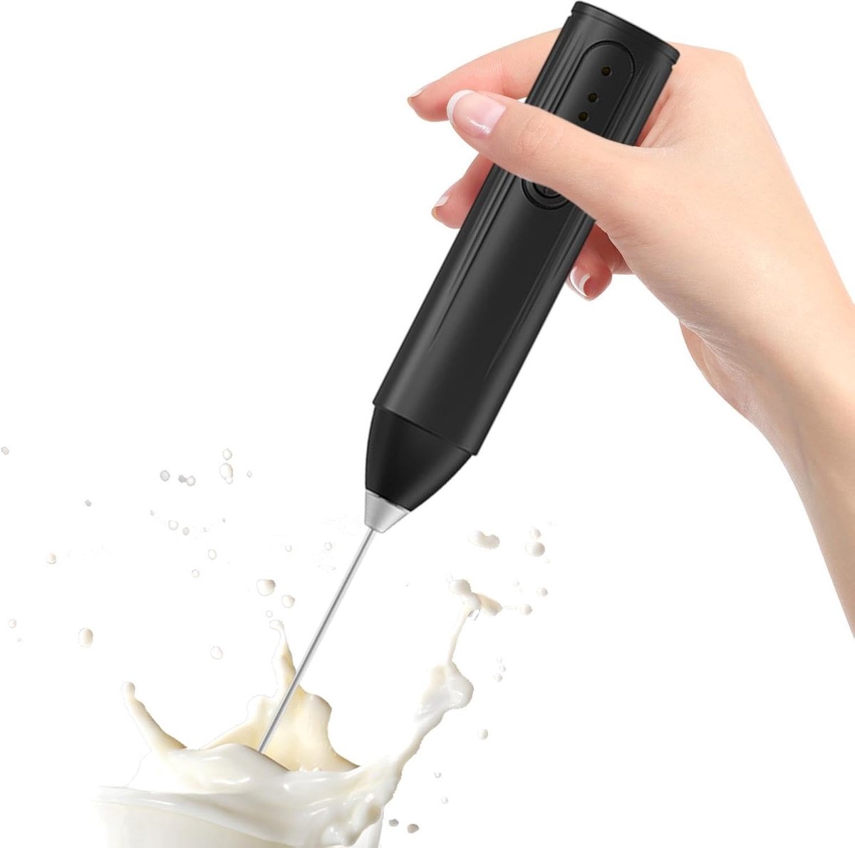 Melkopschuimer - Drankmixer - Koffie Bereiden - 3 Snelheden - 22cm - Zwart