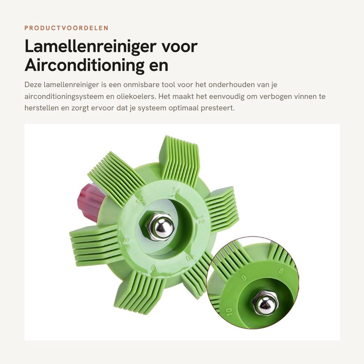 Solidchoice- Fin Comb Set - Lamellenrichter voor Airconditioning - Radiator Reiniging - Compact Gereedschap - Verwijder Dood Vuil - 8-15 Vinnen per Inch