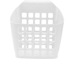 Hooivoederbak - Hooirek - Huisdieren Voeren - Diep Ontwerp - 24 cm - Wit