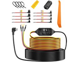 Fokelyi Dashcam Hardwire Kit – Accustroom – Constante Voeding – 12-24V Type-C – voor auto – laagspanningsbeveiliging – 24-Uurs Bewaking