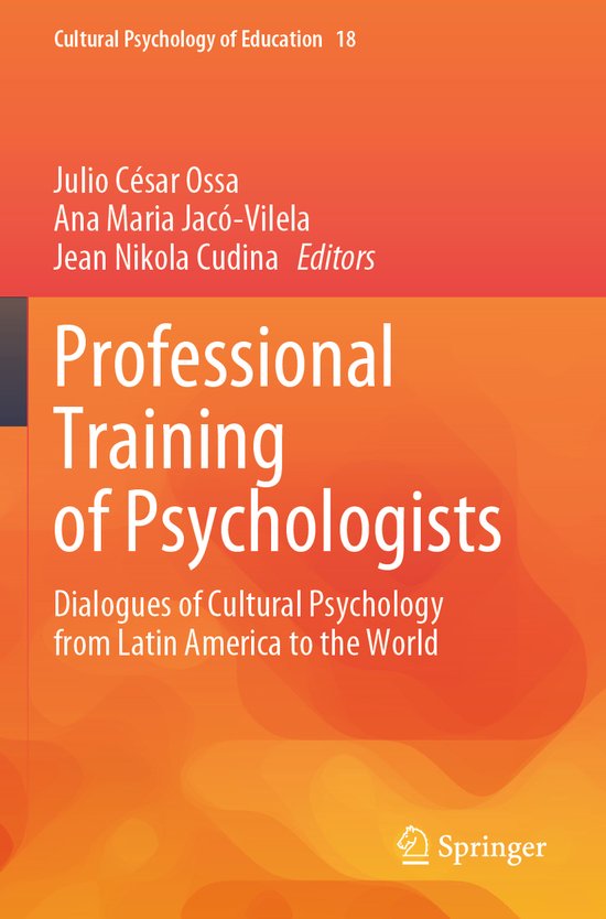 Cultural Psychology of Education18- Professional Training of ... - cover
