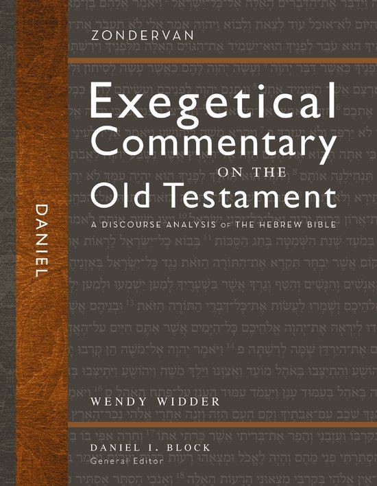 Couverture du livre Zondervan Exegetical Commentary on the Old Testament- Daniel, avec texte hébreu et titre anglais.