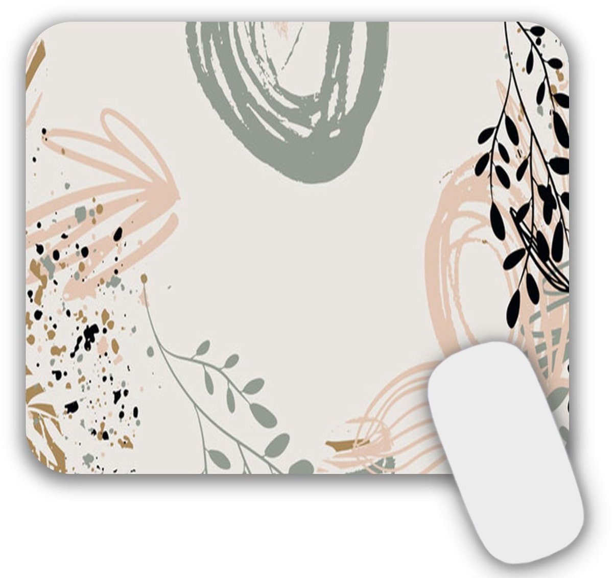 Muismat klein 240 x 200 mm - motief - kleurrijk ontwerp - perfect voor thuis of kantoor - ShopVlot