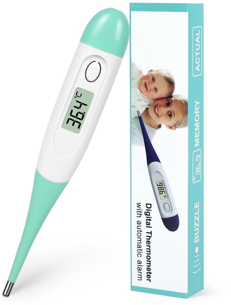 Digitale thermometer flexibel - voor baby, kind en volwassene - snel en nauwkeurig - eenvoudig in gebruik - ShopVlot