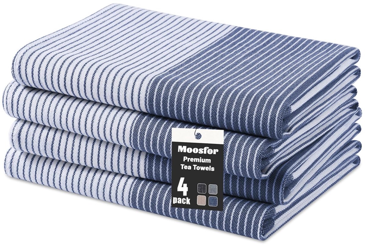 Theedoeken 46 x 72 cm - 100% biologisch katoen - zeer absorberend - ideaal voor de keuken - ShopVlot
