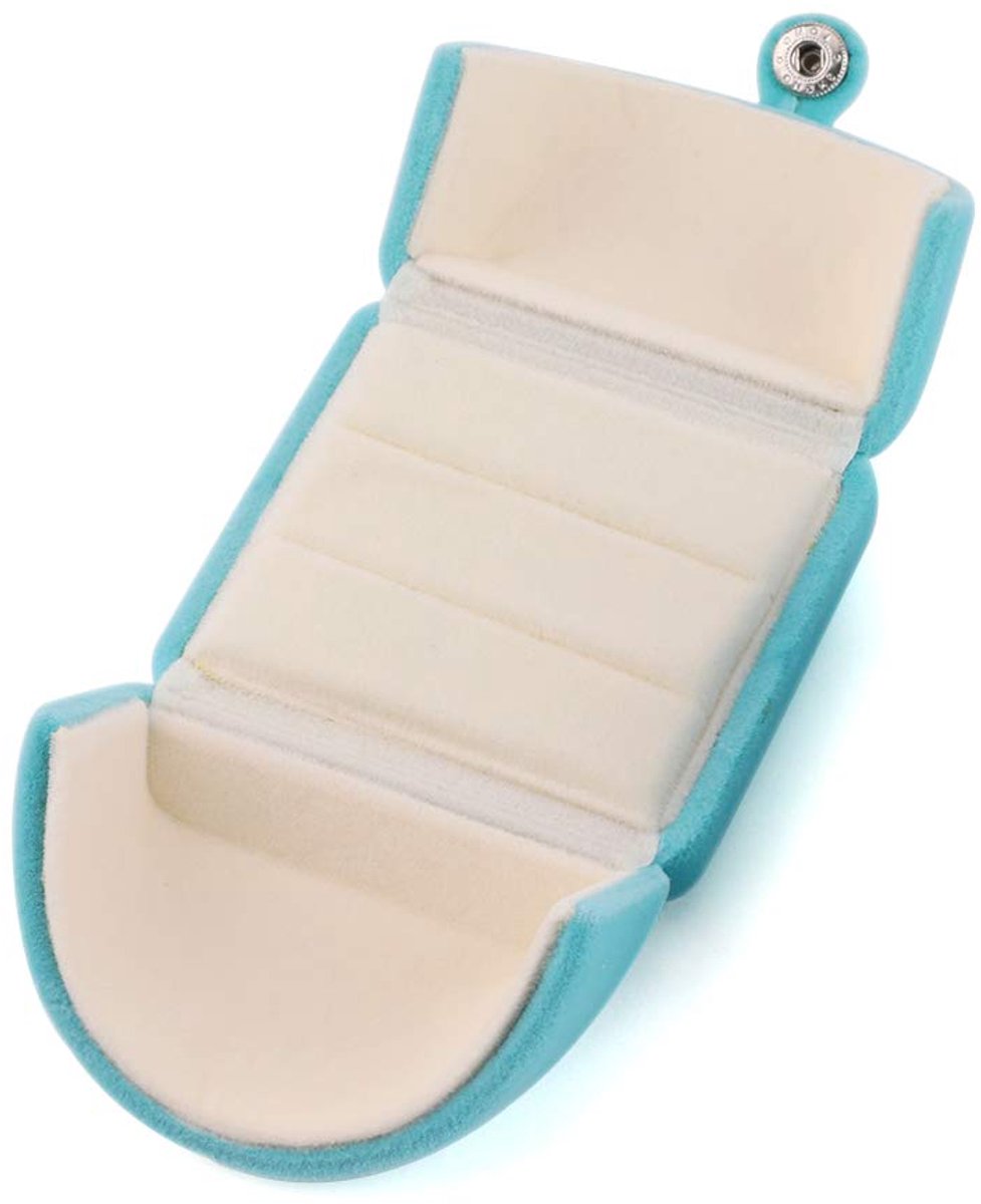 Sieradendoosje - fluwelen ringdoos - dubbele sleuven - perfect voor bruiloft en verloving - ShopVlot