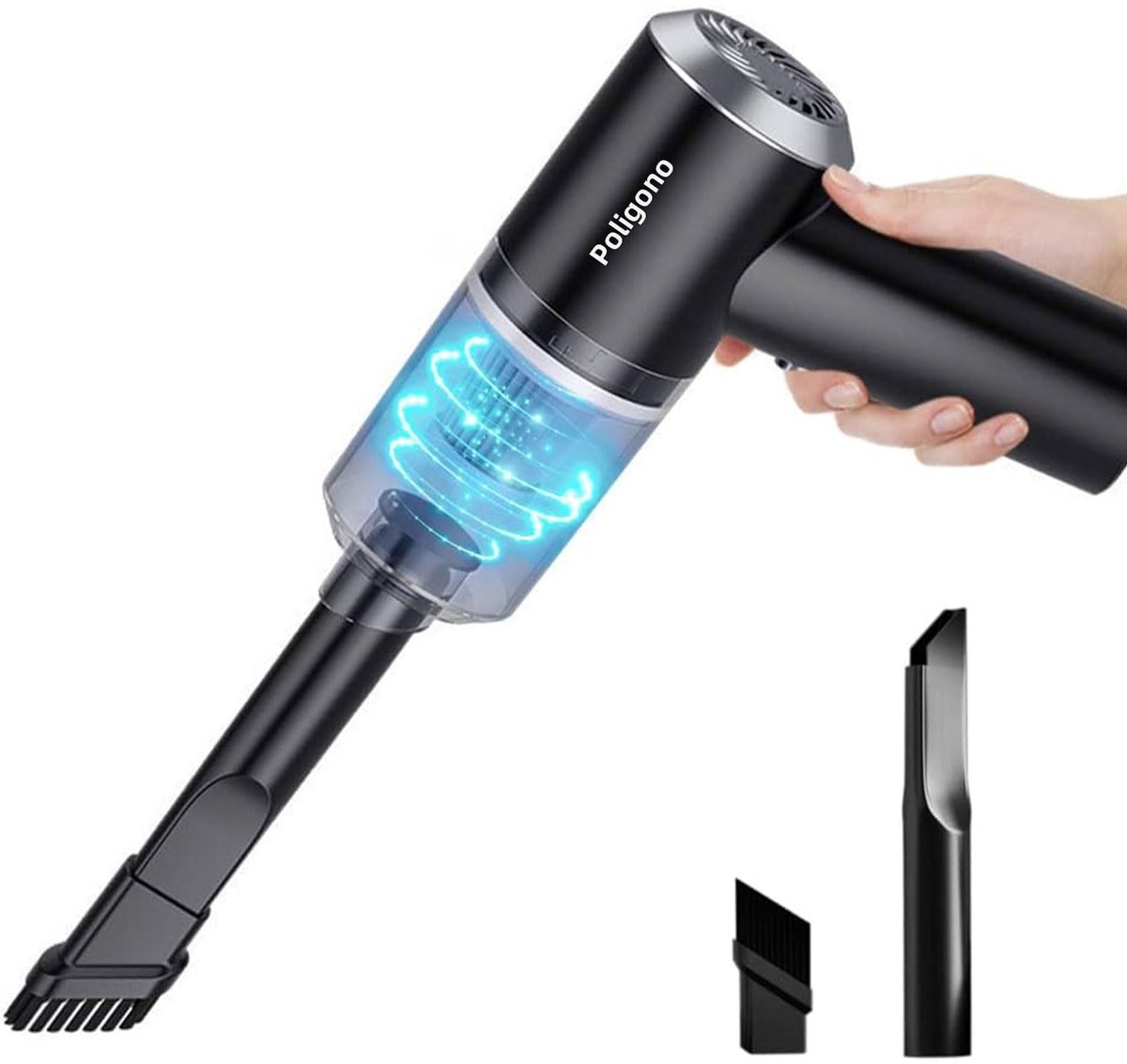 Mini oplaadbare autostofzuiger - krachtig 120W - 6000 Pa zuigkracht - ideaal voor snel schoonmaken - ShopVlot