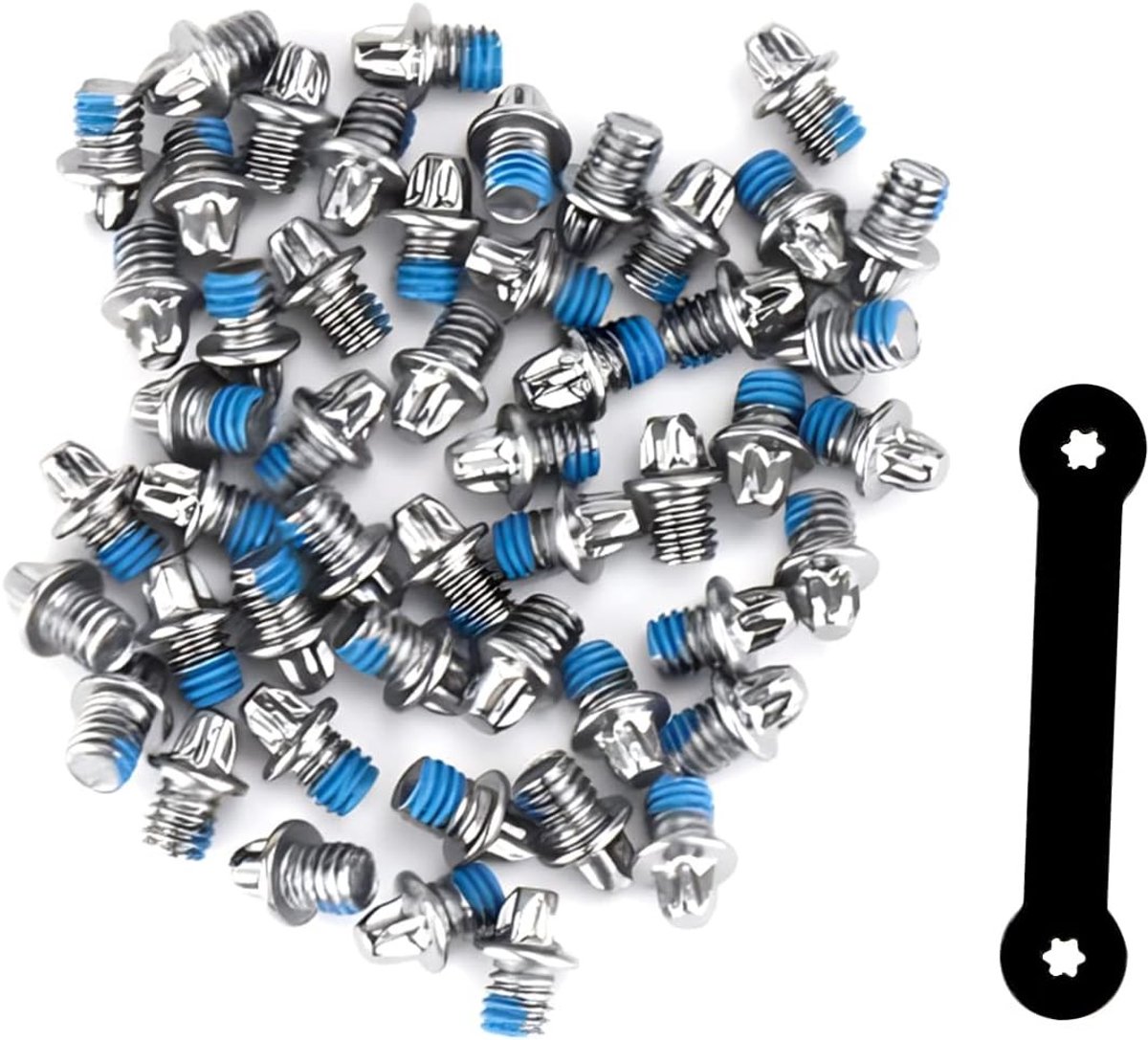 Duurzame antislip pedalen voor mountainbike, racefiets, stadsfiets en trekking - 50 stuks M4 met stalen nagels en sleutel voor optimale grip en veiligheid