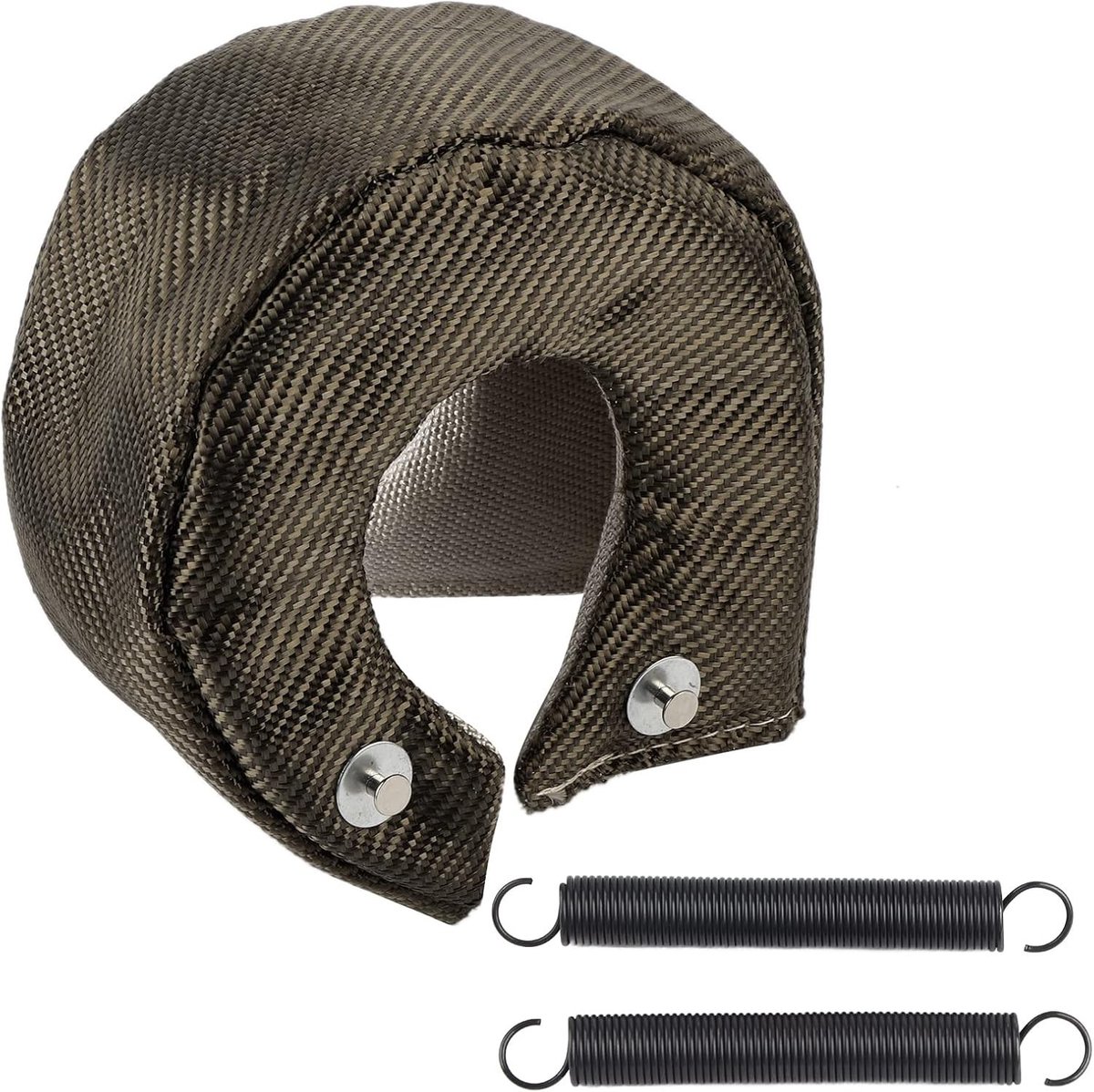 Turbocharger Deksel - Enkele Titanium Turbo Warmtebescherming Dekbed voor T3/GT35/GT37/GT40/GT42, Verhoogt Prestaties en Bescherming tegen Hitte