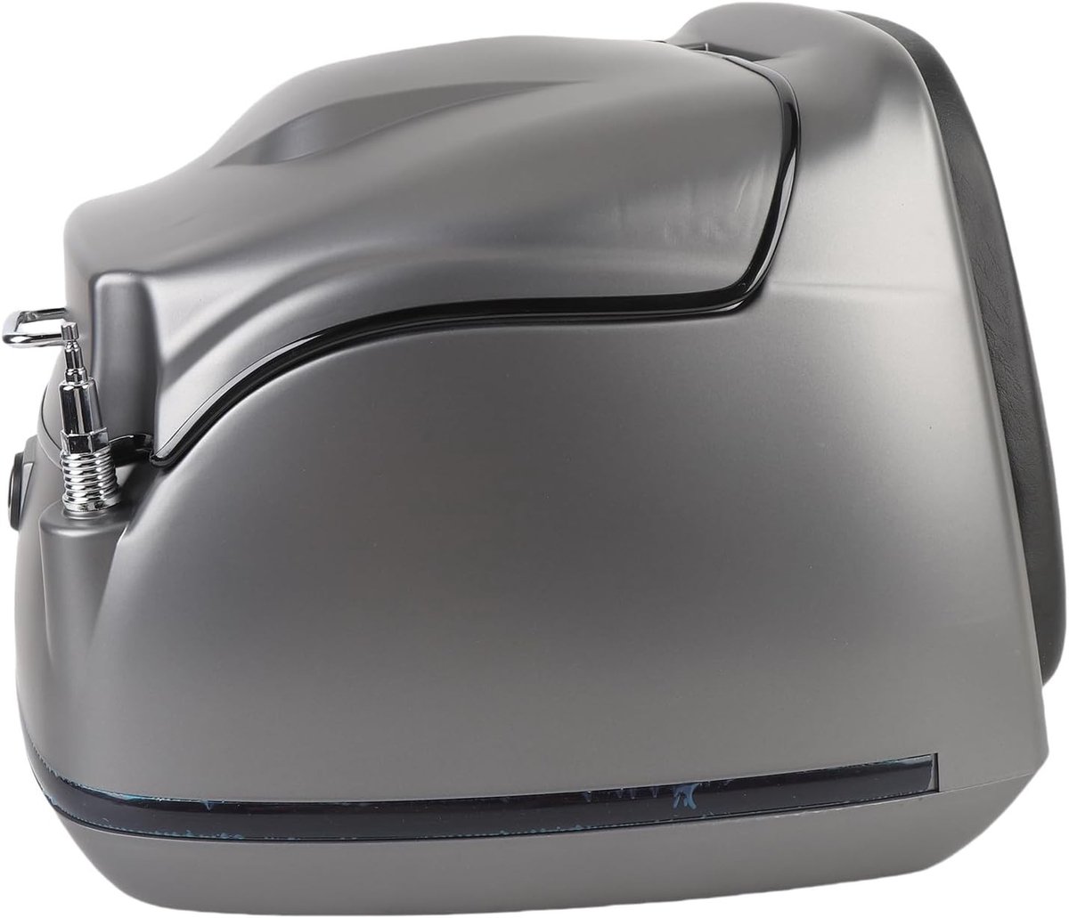 Waterdichte 38L Motorfiets Topkoffer met Sleutelslot, Geschikt voor Helm, Handschoenen en Gereedschap, Universeel voor Motoren en Scooters, Grijs, Duurzaam en Ruim