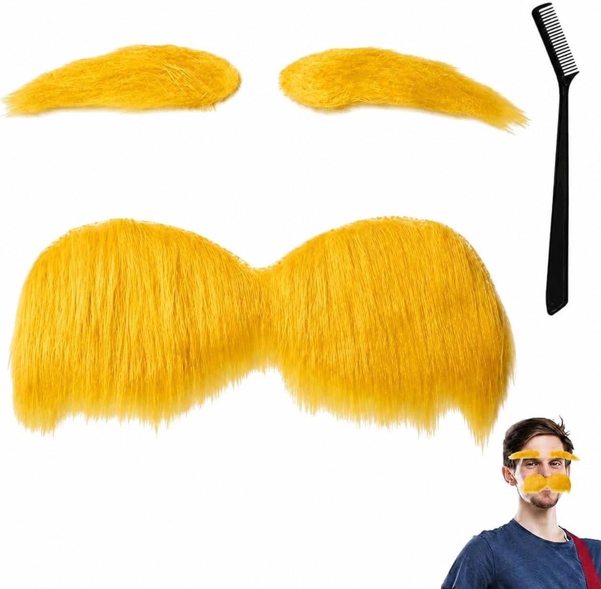 Grote Fluffy Neppor en Nephaar voor Mannen en Vrouwen – Grappig Kostuumaccessoire voor Feestjes, Thema-evenementen en Verkleedpartijen met een Unieke Look