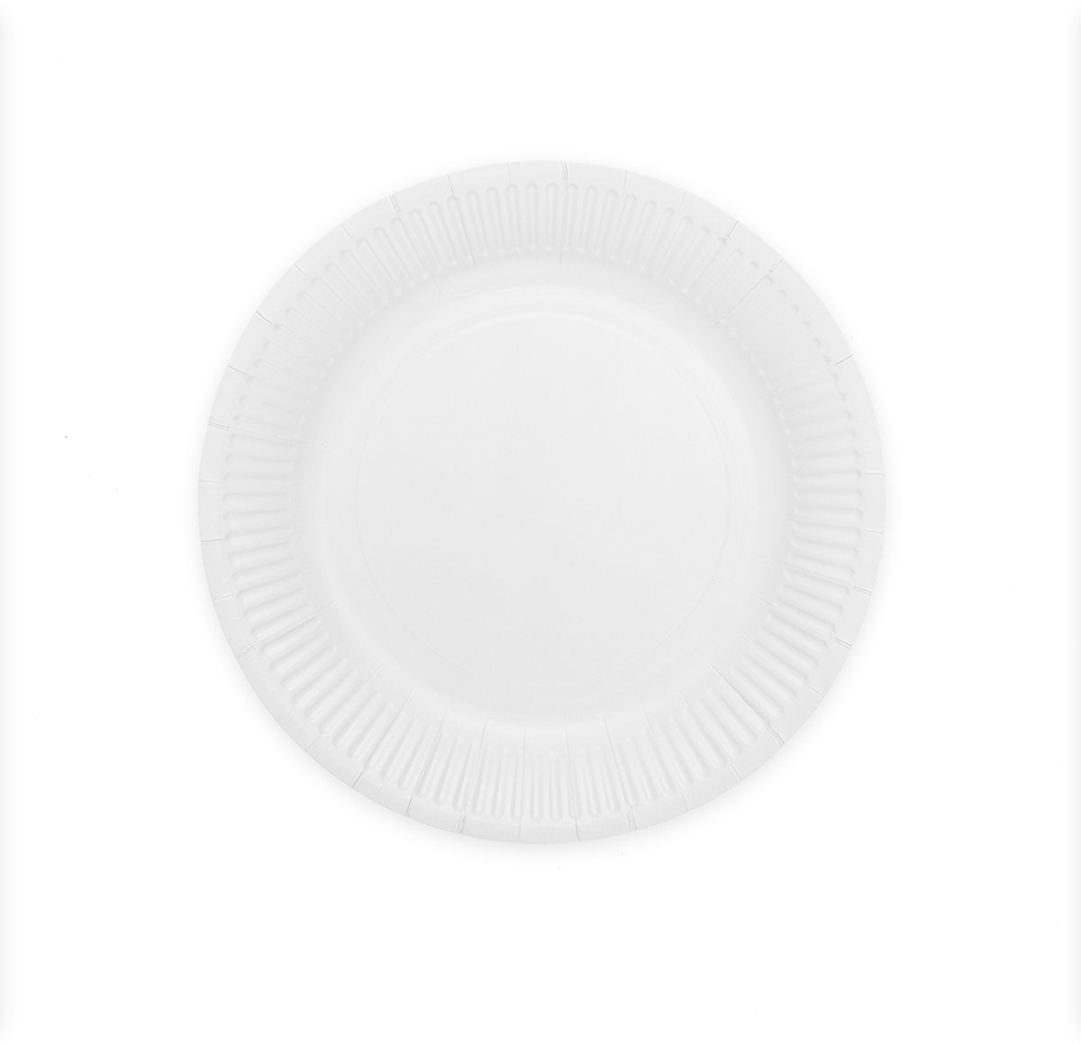 8x Papieren Bordjes 23cm FSC - Wit - Feestartikelen