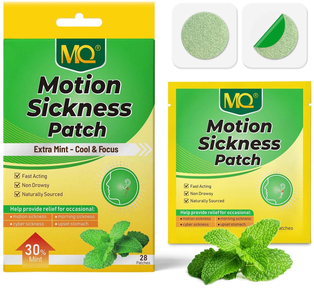 MQ 28ct bewegingsziektepleisters - 30% extra mint zeeziektepleister voor cruise - ShopVlot