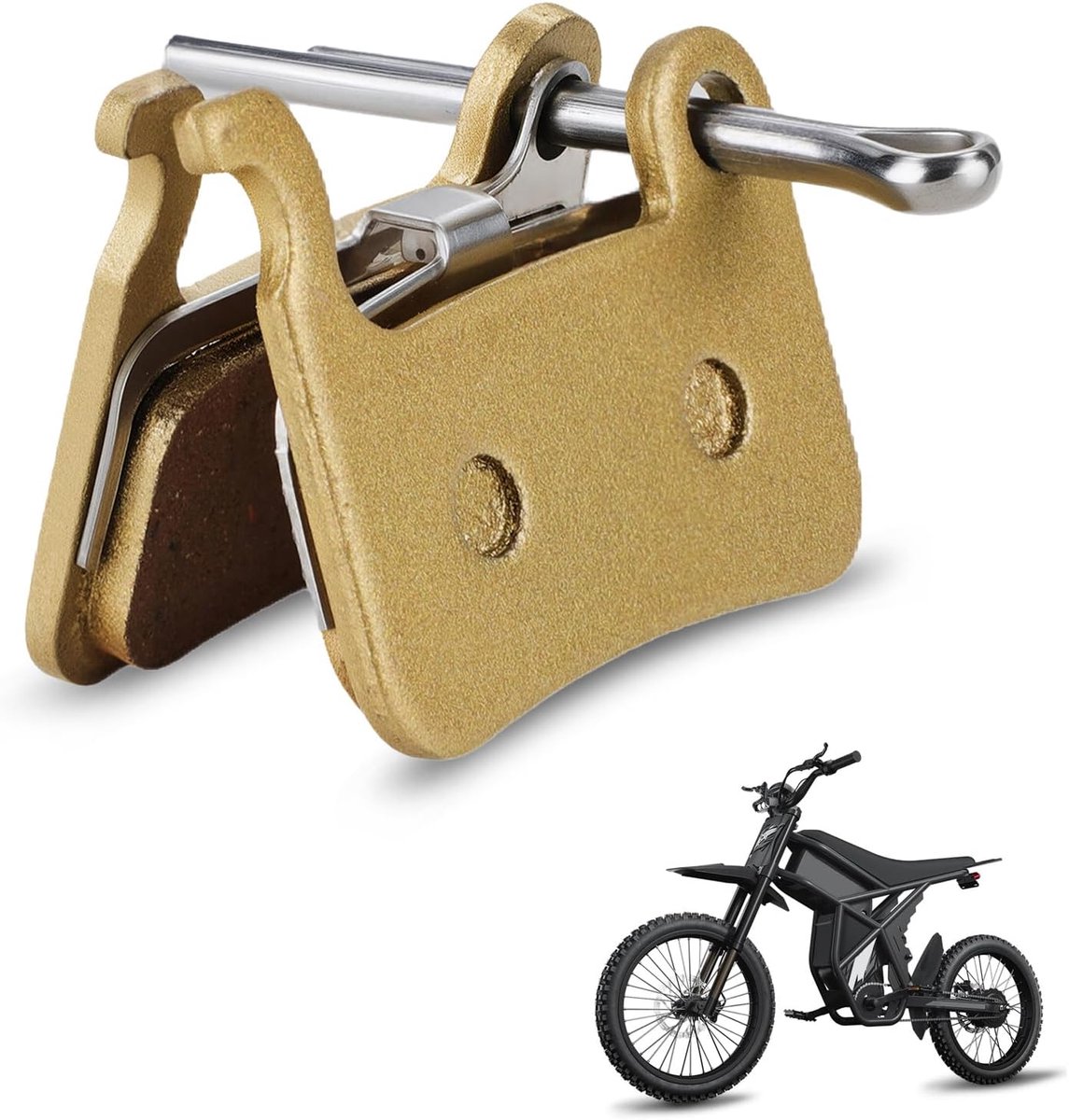 2 Piece Motorcycle Brake Pads For GT73, Front and Rear Dirt Bike Disc Brake Pads For GT73 EBike Electric Dirt Bike - ShopVlot
