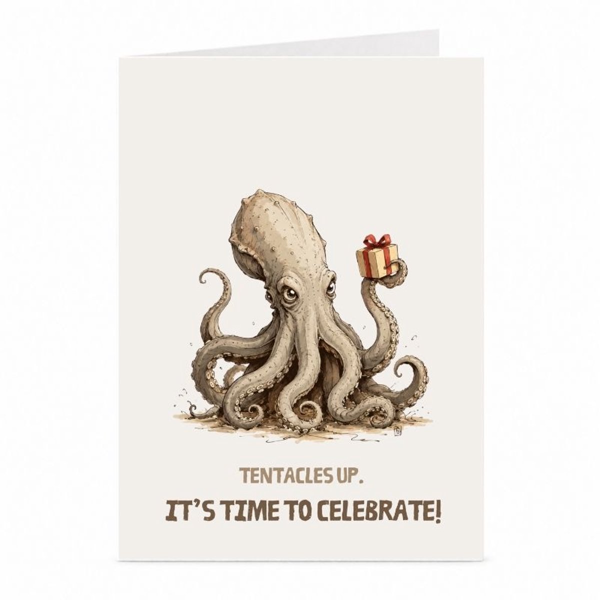 Kraken - Verjaardagskaart - JustTheCardGuy - A6 met envelop