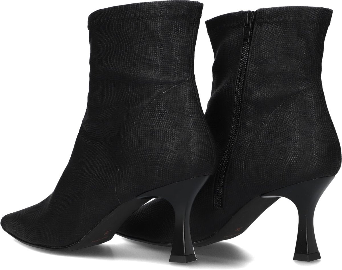 Notre-V 2478s Enkellaarsjes - Enkelboots met rits - Dames - Zwart - Maat 39