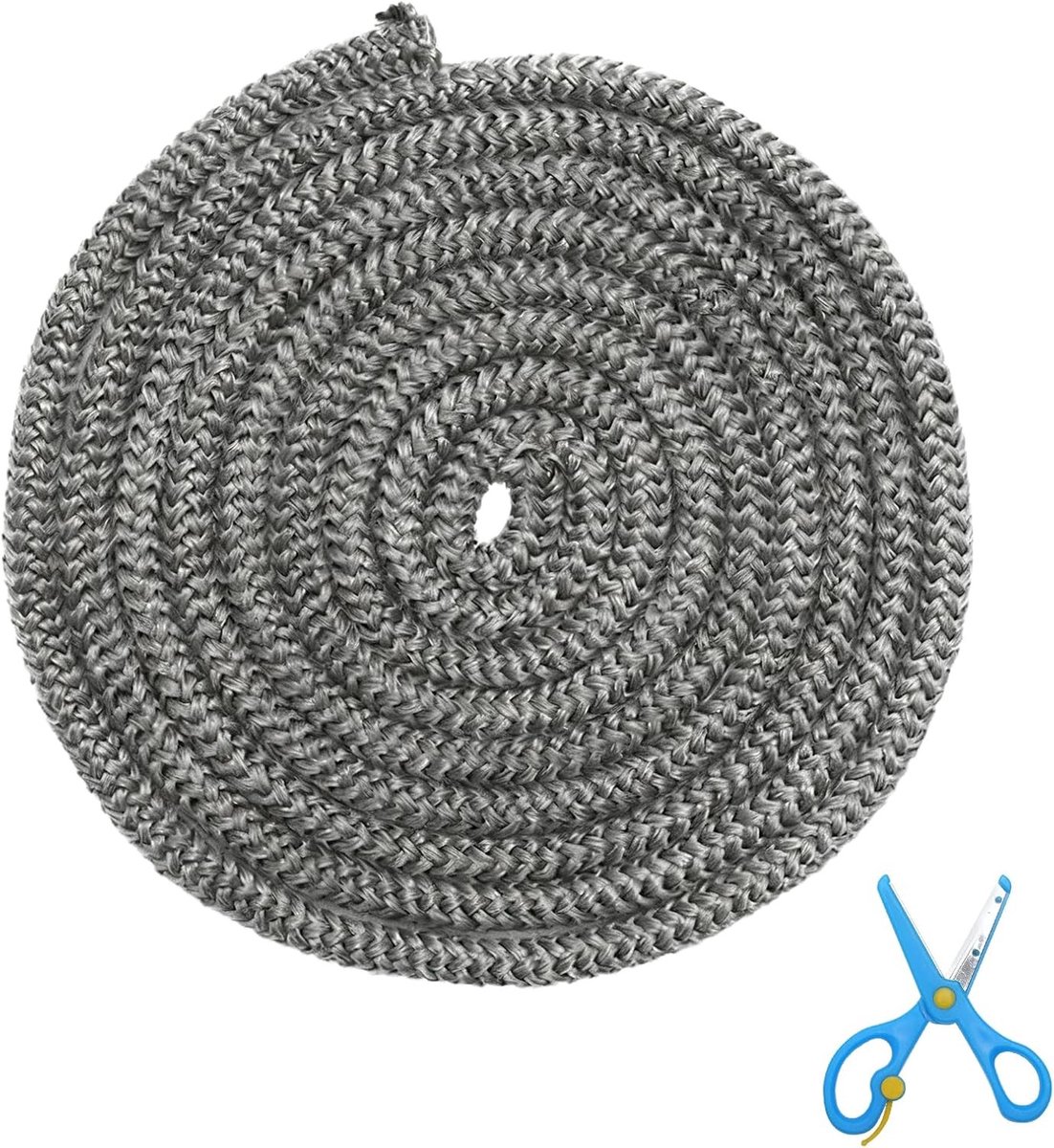 Oven Dichtingskoord 8mm x 2.5m - Hittebestendige Dichtband voor Haard, Kachel en Rookoven, Vuurvast en Duurzaam
