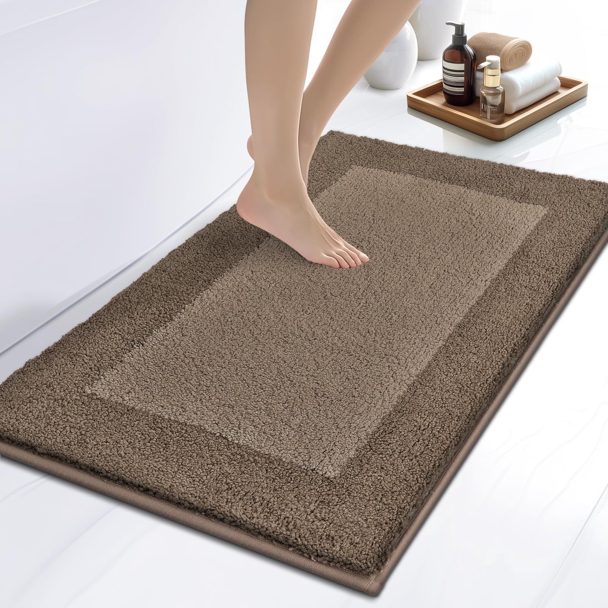 Badkamertapijt 50 x 76 cm - Antislip badmat - Wasbaar badteppich - Ideaal voor douche en badkuip - ShopVlot