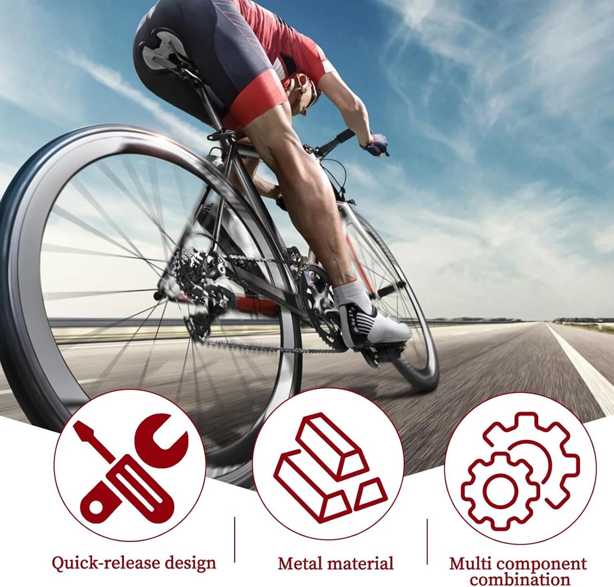 Aluminium Fiets Zadelklem Set van 2 - Lichtgewicht en Duurzaam voor 25.4 mm, 28.6 mm, 31.8 mm en 34.9 mm Zadelpijpen, Eenvoudig te Installeren voor Mountainbike en Racefiets