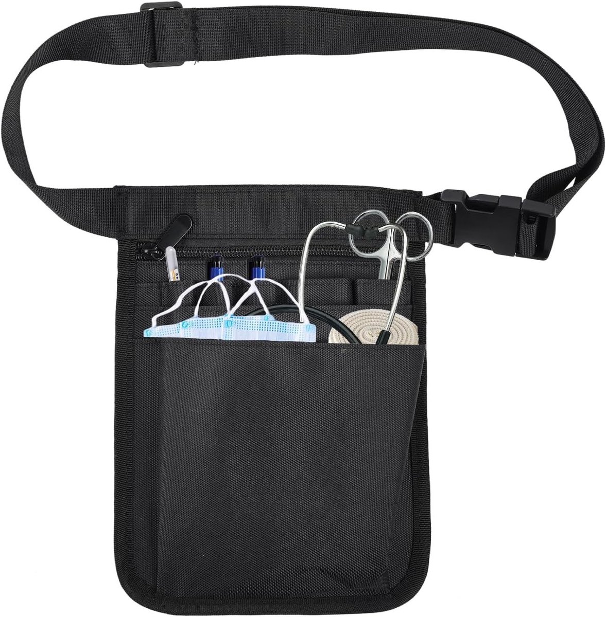 Praktische Heuptas voor Verpleegkundigen, Zwart, Ideaal voor Medische Benodigdheden en Accessoires