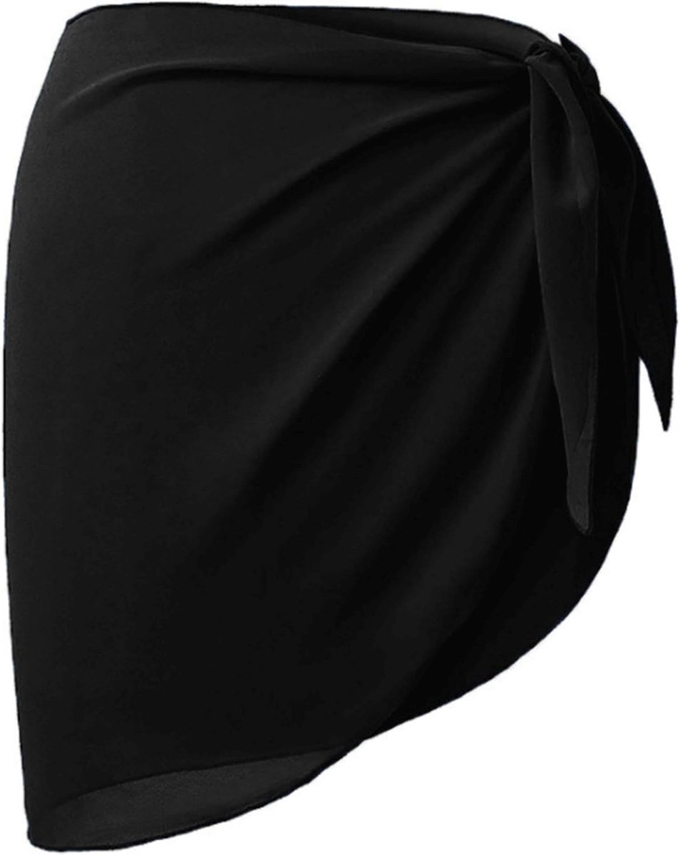 Zwarte Strandrok voor Dames van Chiffon - Ideaal voor Zwemmen, Vakantie en Zomeruitjes