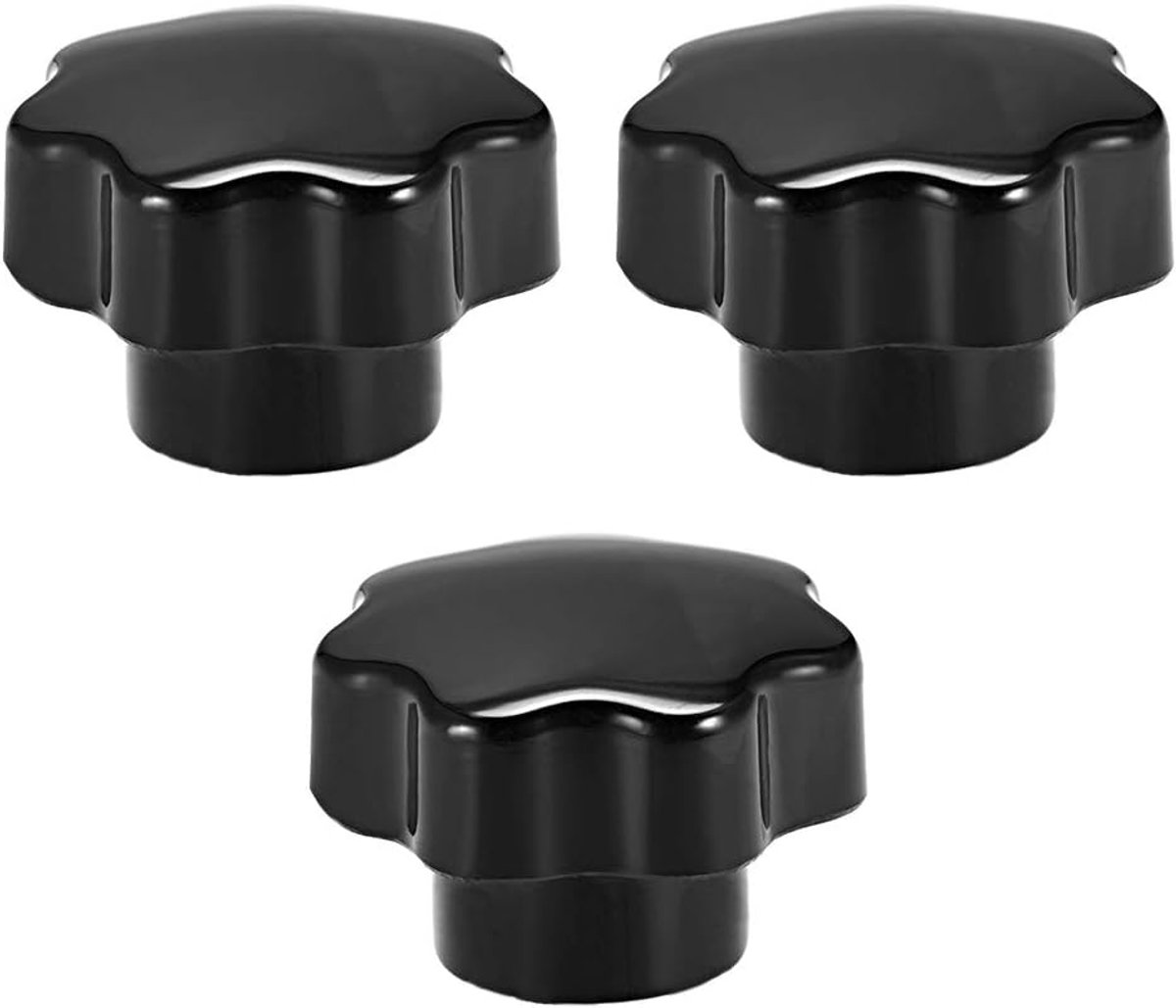 sourcing map 3 stuks sterknop handvat M10 diameter messing inzetstuk binnendraad zwart de