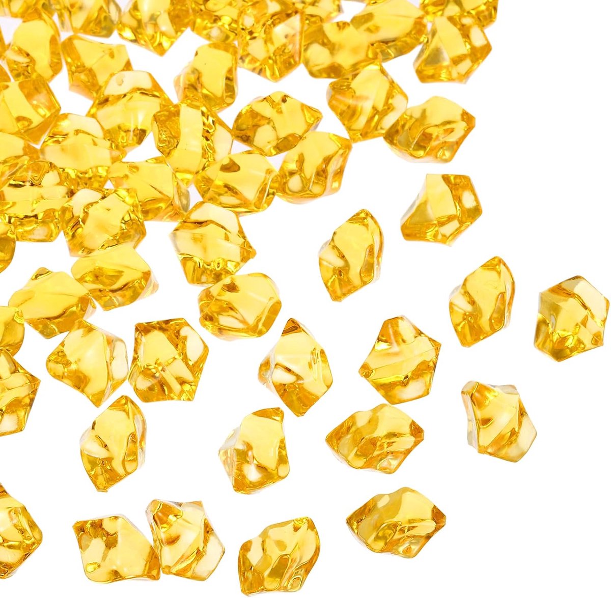 2500 stuks nep-ijsrokken, acryl, oranje kristallen, edelstenen, glinsterende crushed ijs, fonkelende kunstdiamanten voor vazenvullers
