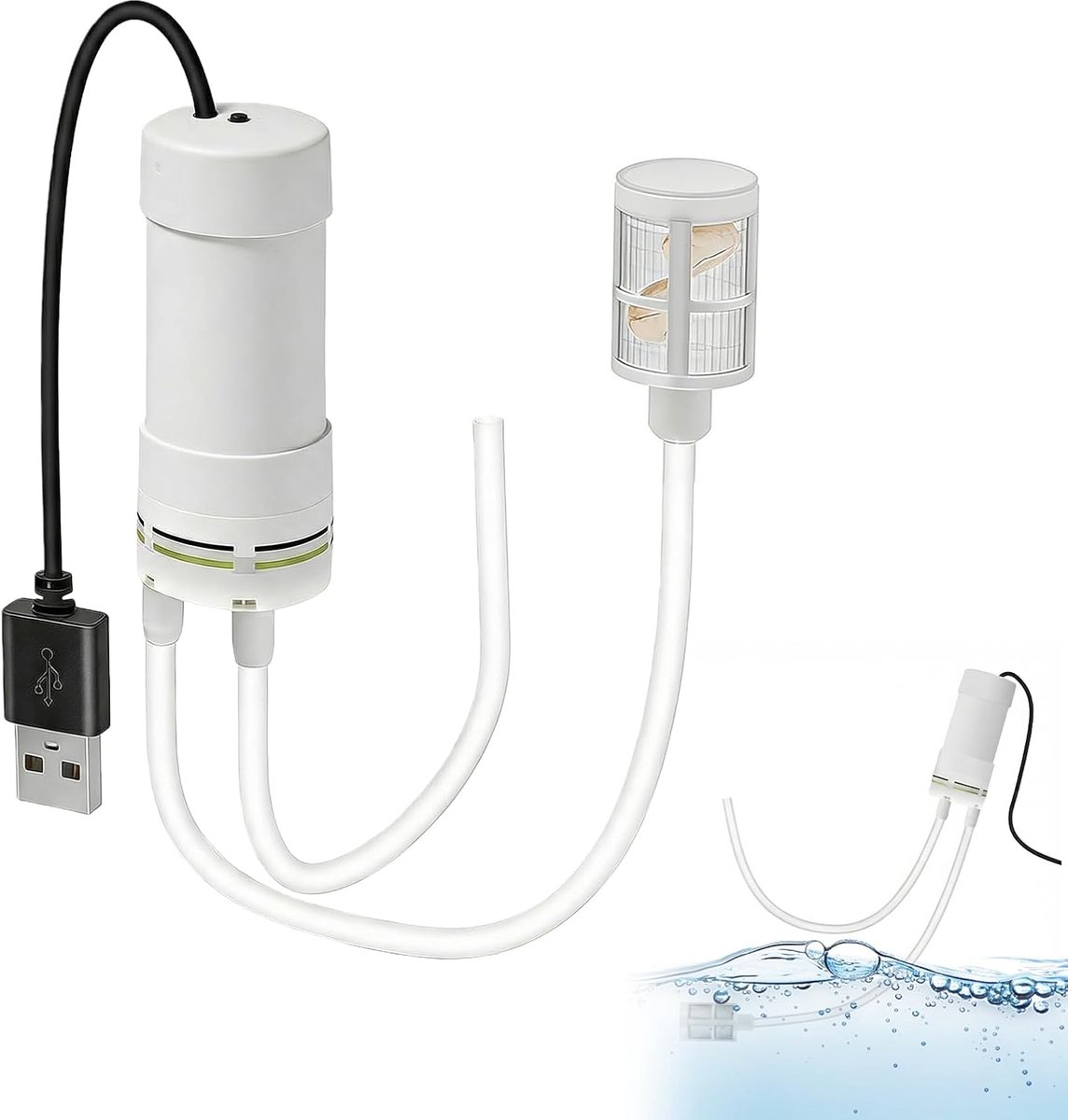 klein, DC 5 V, zelfaanzuigende USB-waterpomp, kleine zelfaanzuigpomp, USB-aangedreven elektrische mini-pomp, water met 10 m pvc-slang voor thuis, snijmachine, haakse slijper