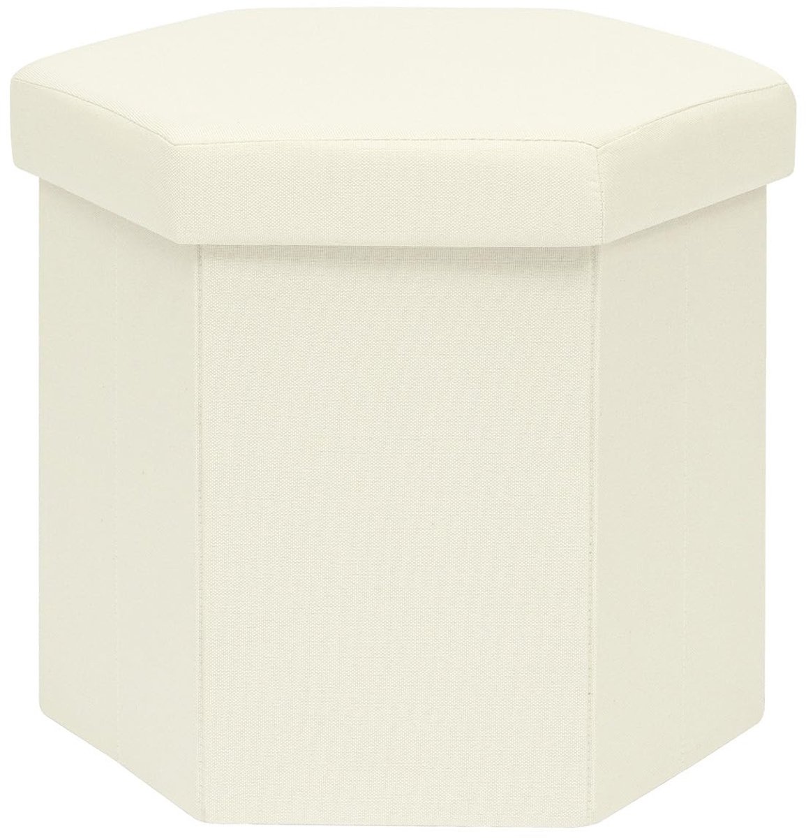 Omgoods - Opvouwbare Pouf met Opbergruimte Hexagonaal 43 x 38 x 38 cm Roze