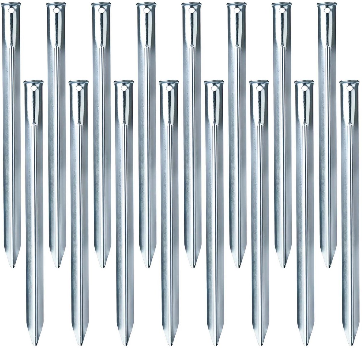 Omgoods - 16 Stuks Sterke Tentpinnen van Metaal voor Camping