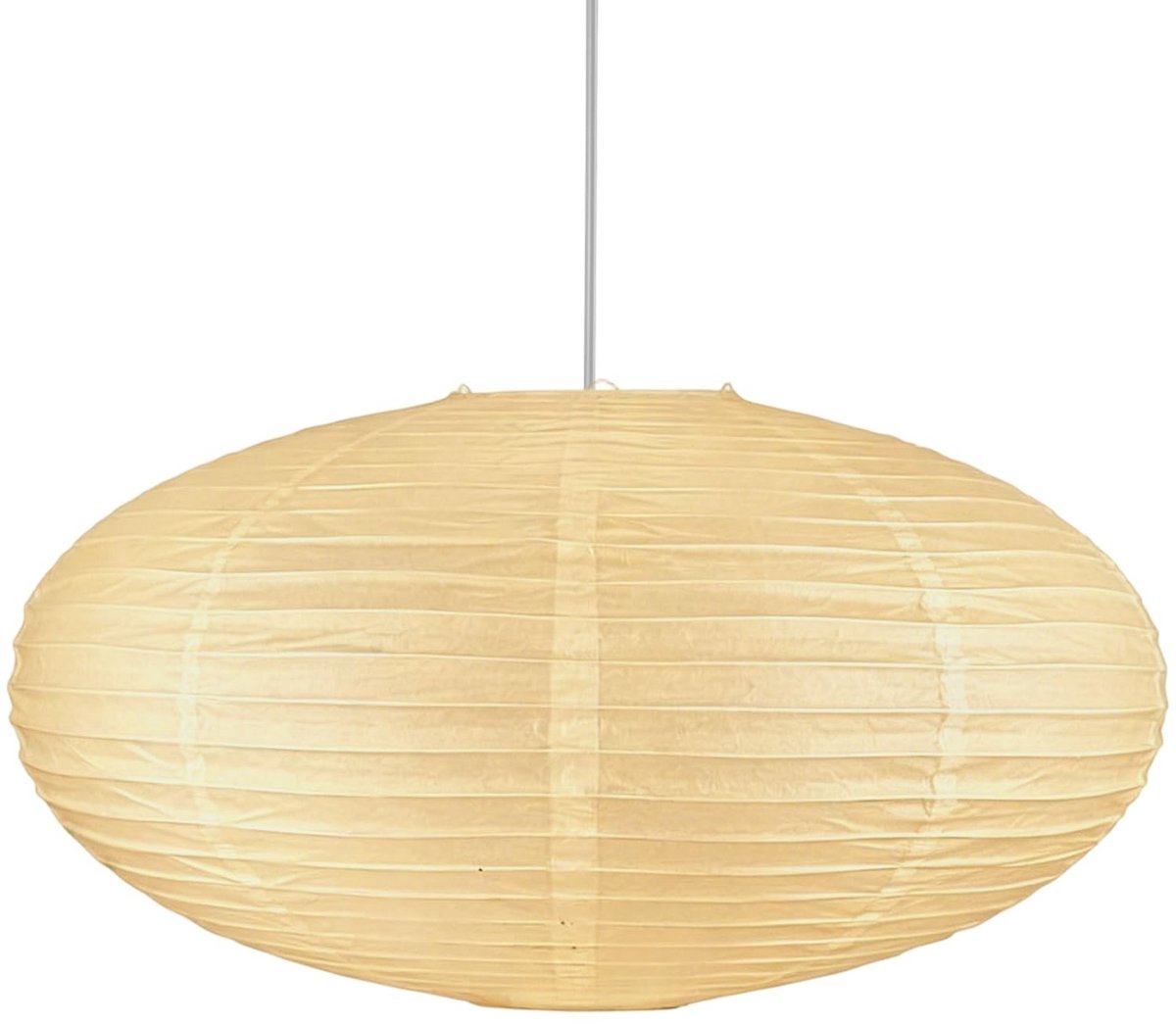 Omgoods - Paper Lampshade 45cm Oval Wit voor Elegant Interieur