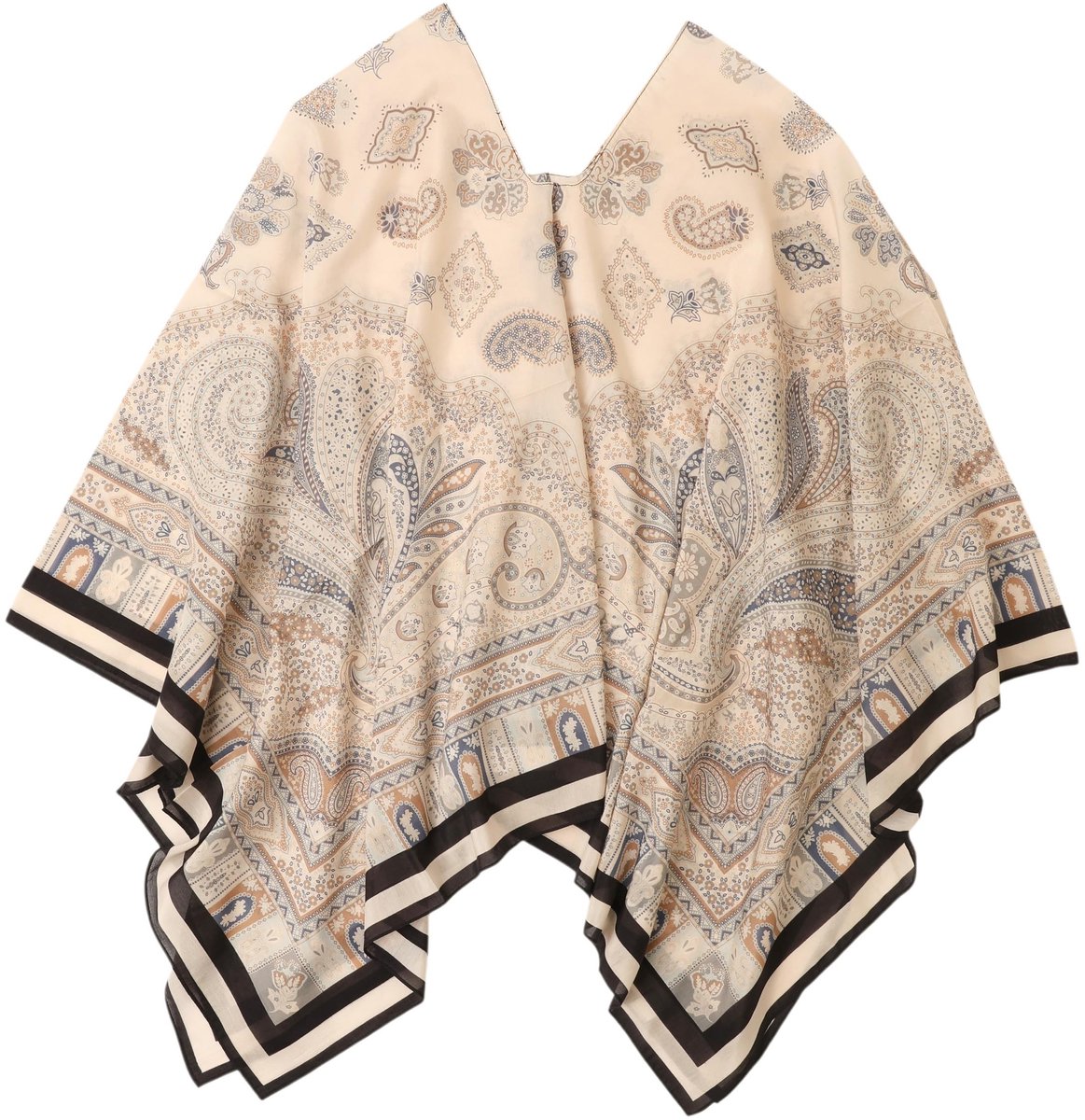 Omgoods - Dames Poncho 2-in-1 van Zijde en Katoen