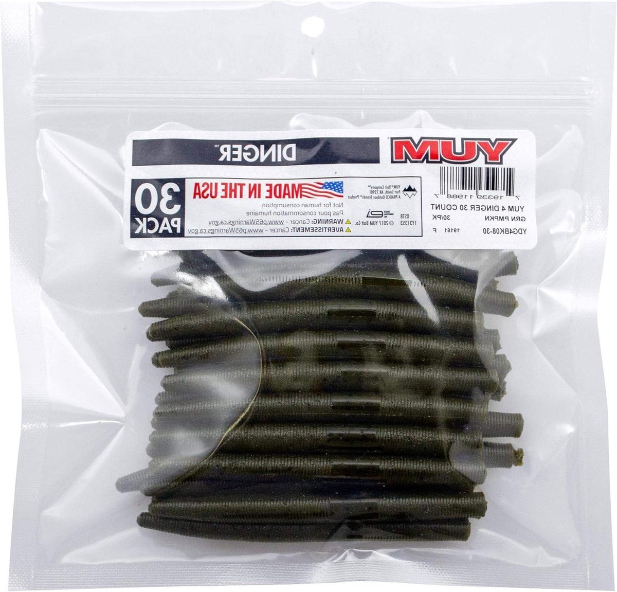 Zacht Kunstaas - Plastic Aas Vissen - Vissen Vangen - Levensechte Actie - 4 Inch - Groene Pompoen