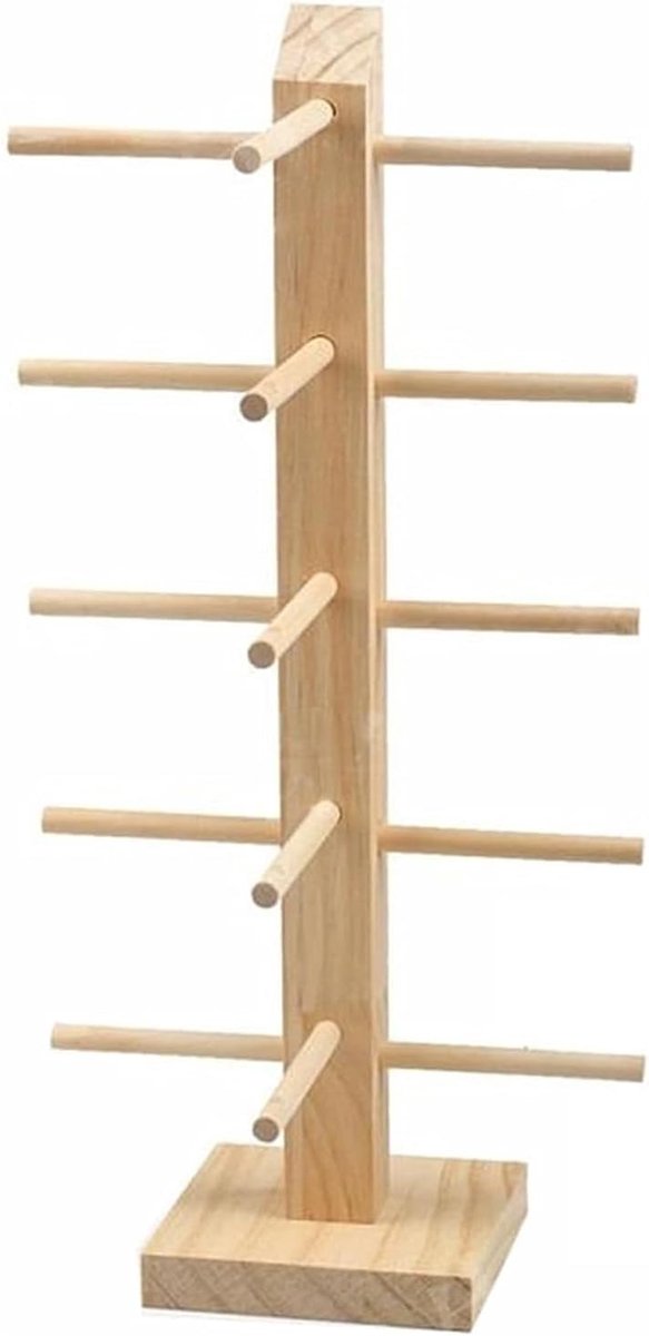 Wooden Glasses Holder, Robust Eyewear Display for Home and Shop for Sunglasses, Myopia Glasses, Reading Glasses - ShopVlot
