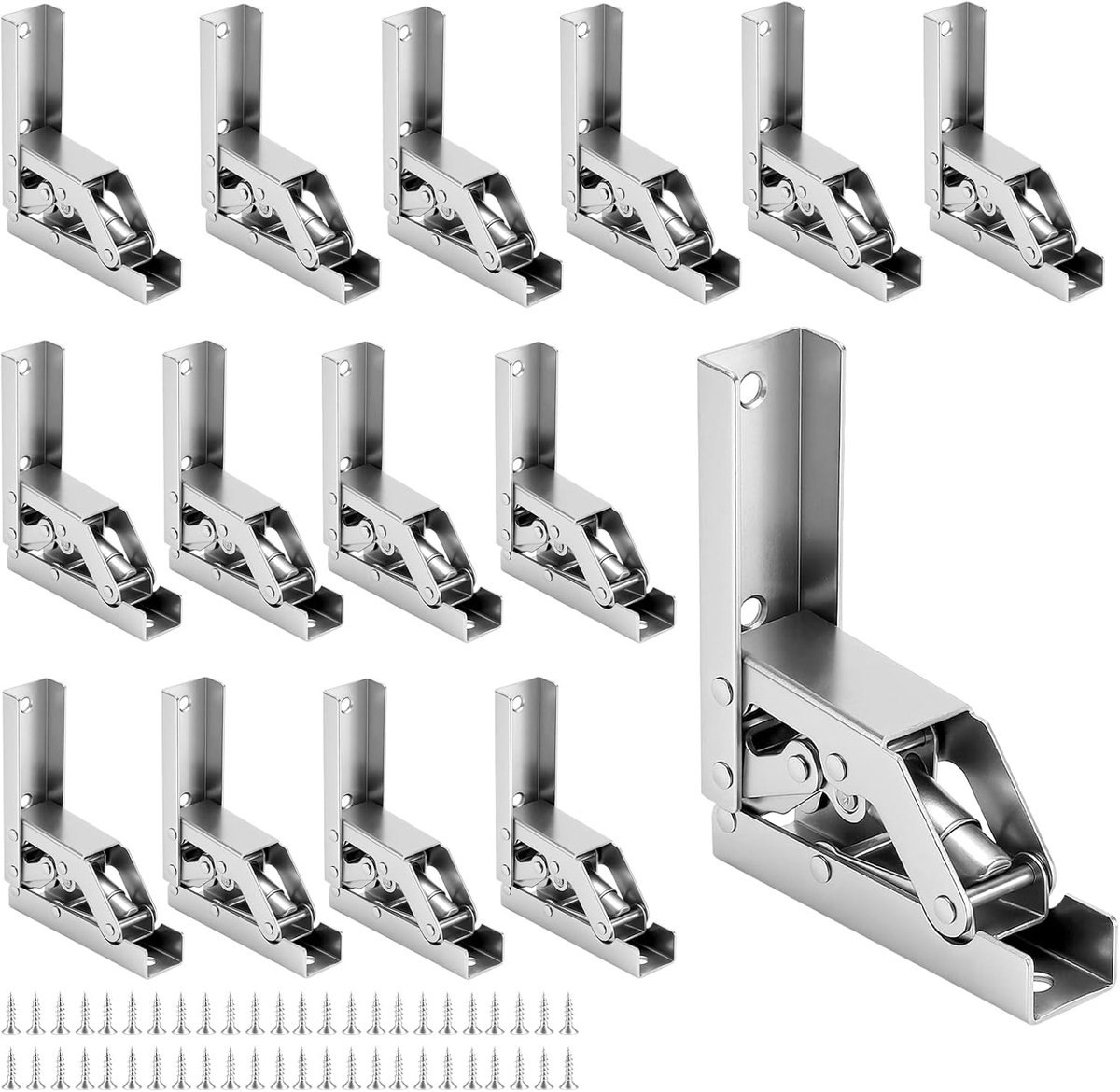 SnelShoppen - Pack van 15 Kast Scharnieren 90°/180° Bevestigingsscharnieren Pot Scharnieren met Schroeven voor Kastdeuren Vouwtafels