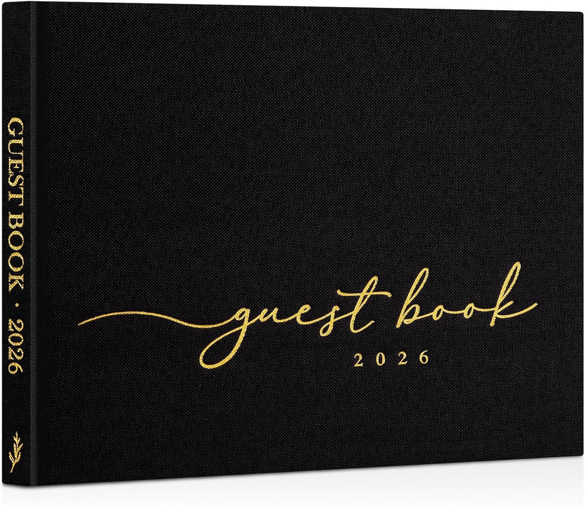 Lanpn Wedding Guest Book 2026 - Linen Graduation Guest Book Wedding Reception with 108 Blank Pages to Login and Photos - ShopVlot