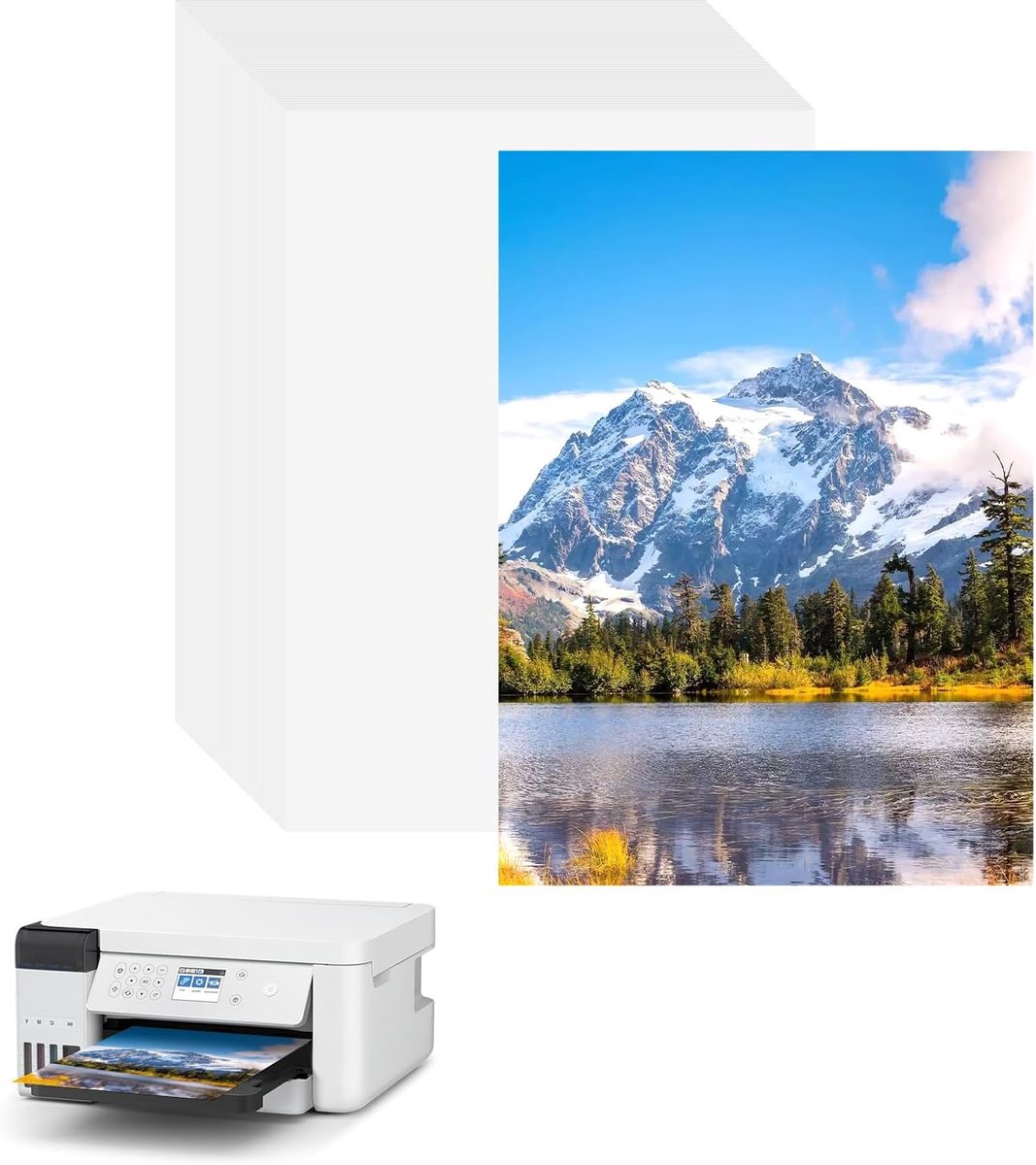 SnelShoppen - Premium Fotopapier A4 Glanzend 200 g/m² - 100 Vellen Hoogwit Waterbestendig en Sneldrogend - Geschikt voor Inkjetprinters
