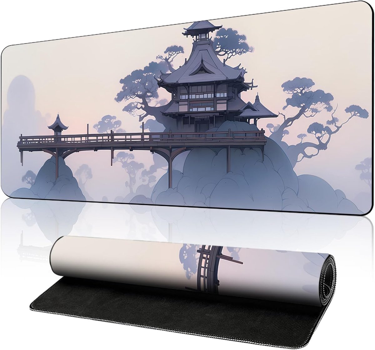 Gaming Muismat XXL 800 x 300 mm - Waterdicht - Non-slip met gestikte randen - Ergonomisch comfort voor gamers - SnelShoppen