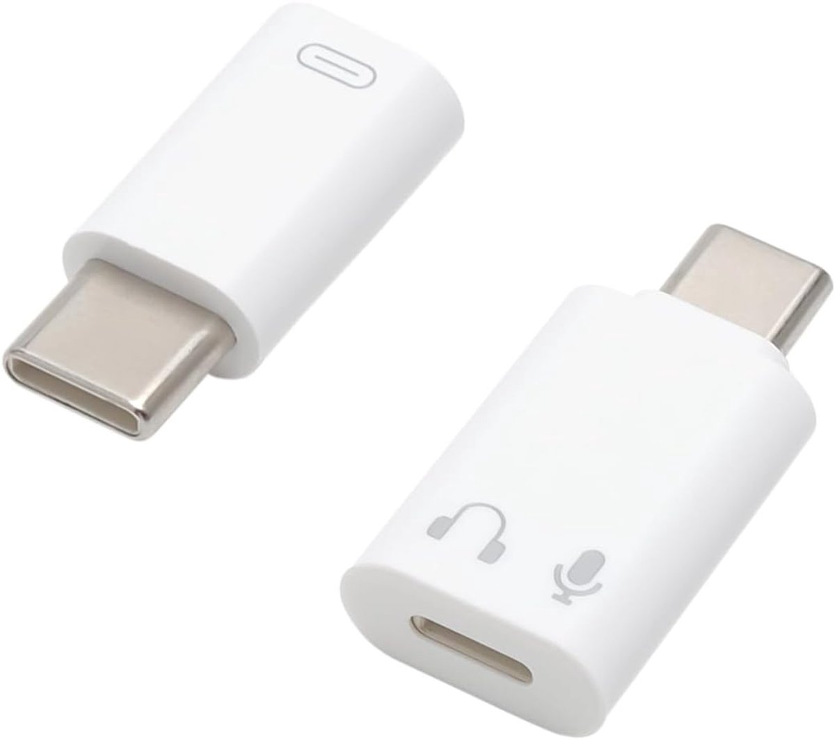 SnelShoppen - Lightning Connector naar USB-C Stekker, 2-Pack Lightning naar USB C Audio Adapter, PD27W, Snellader, Oplaadadapter, Gegevensoverdracht,