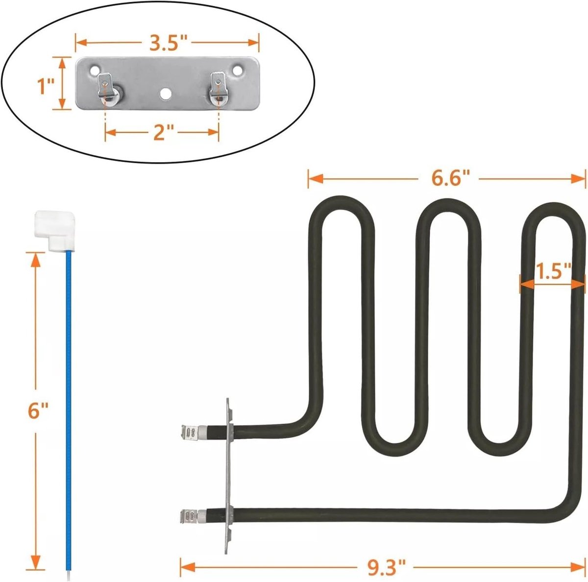 Verwarmingselement 800 Watt voor Rookoven en Fornuis - Vervangend Buiselement voor Digitale Oven en Masterbuilt Accessoires