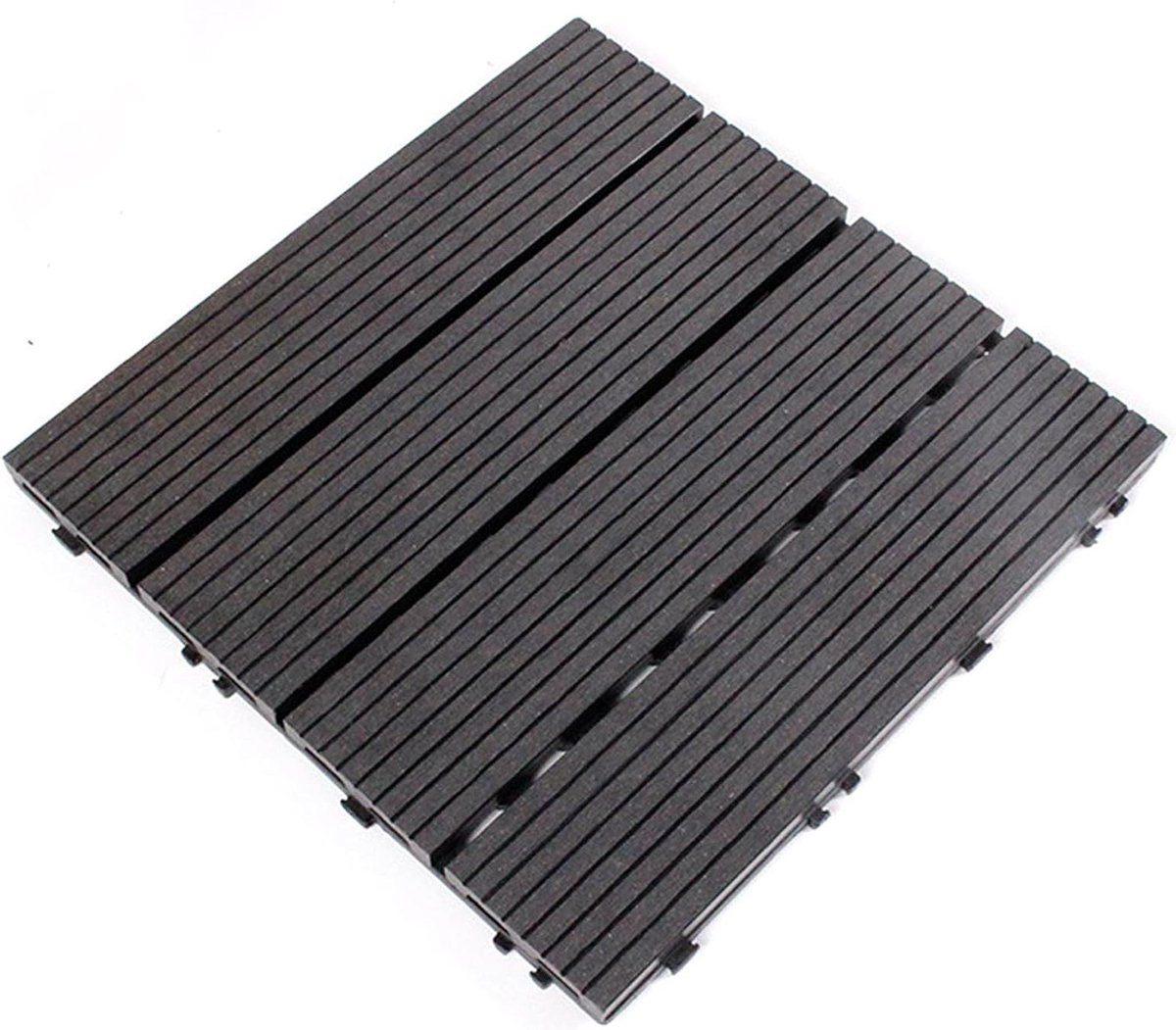 Houten Vloertegels - Composiet Terrastegels - Buitenruimte Verfraaien - Waterdicht Antislip - 9 stuks - Abrikozenkleur